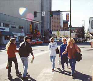 Anchorage, downtown sidewalk